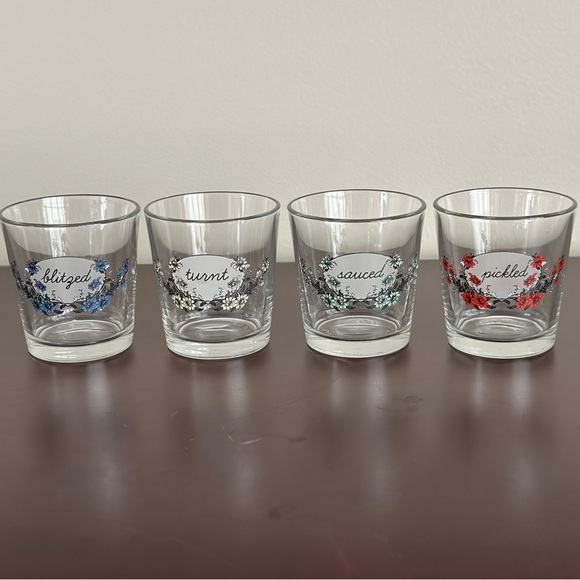 Set/4 Libbey Duratuff Cheeky Vintage Inspired Bar Glasses